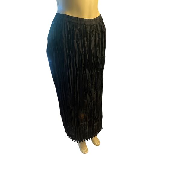 NWT Vintage 1990s Women M Compagnie Internationale Express Pleated Black Skirt - Picture 1 of 6